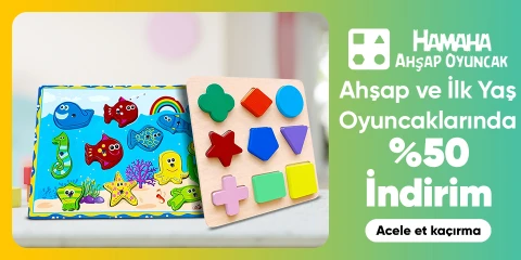 Hamaha Ahşap ve İlk Yaş Oyuncaklarında %50 İndirim