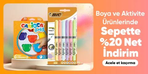 Boya ve Aktivite Ürünlerinde Sepette %20 net indirim