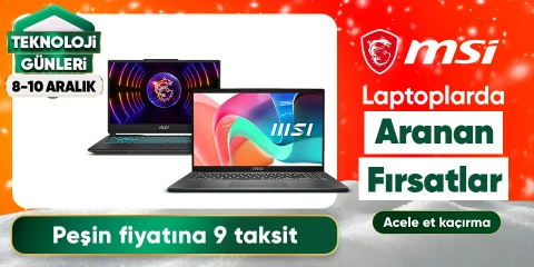 MSI Laptoplarda Fırsatlar