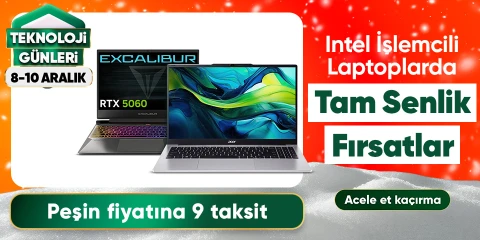 Intel İşlemcili Laptoplarda Fırsatlar