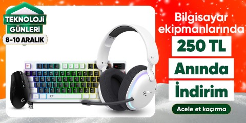 Bilgisayar Ekipmanlarında 250TL Kupon Fırsatı