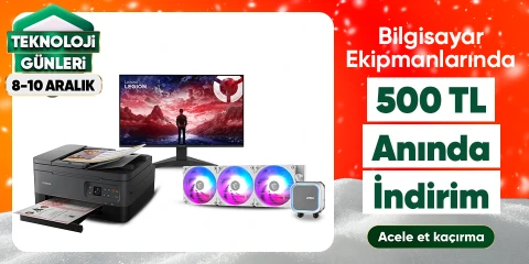 Bilgisayar Ekipmanlarında 500TL Kupon Fırsatı