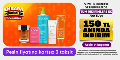 Güzellik ürünleri ve parfümlerde 150 TL anında indirim
