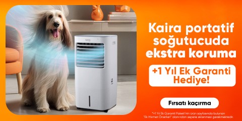 Kaira Uzaktan Kumandalı Portatif Soğutucu'da +1 Yıl Ek Garanti Hediye