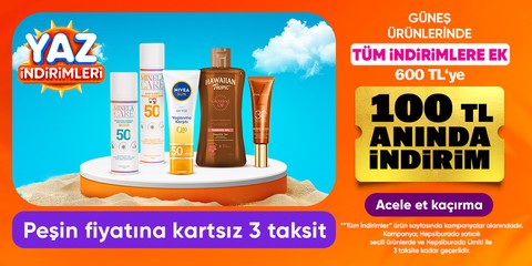 Tüm indirimlere ek 600 TL'ye 100 TL kupon indirim