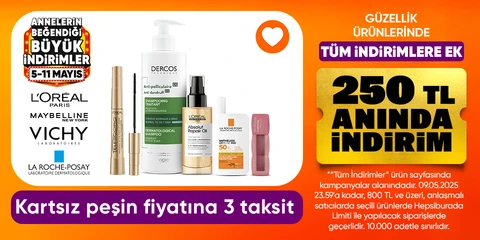 Tüm İndirimlere Ek 250 TL Anında İndirim