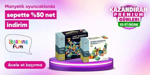 Learning Fun Manyetik Oyuncaklarda Sepette Net %50 İndirim