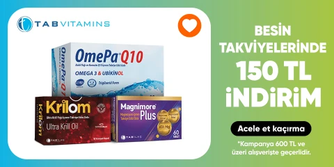 TABVITAMINS Lansmana Özel 600 TL'ye 150 TL indirim