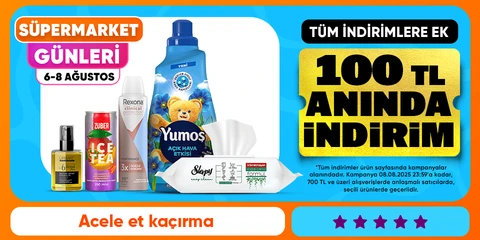 Tüm indirimlere ek 100 TL anında indirim