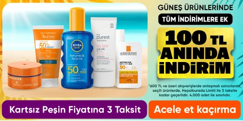 Güneş Ürünlerinde Tüm İndirimlere Ek 100 TL Anında İndirim*