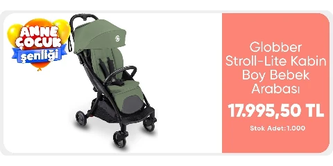 Globber Stroll-Lite Kabin Boy Bebek Arabası - Zeytin Yeşili
