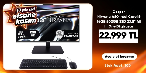 Casper Nirvana A80 Intel Core i5 16GB 500GB SSD 23.8" All In One Bilgisayar