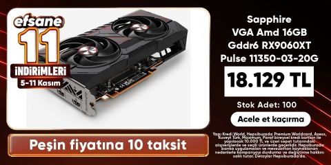Sapphire VGA Amd 16GB Gddr6 RX9060XT Pulse 11350-03-20G