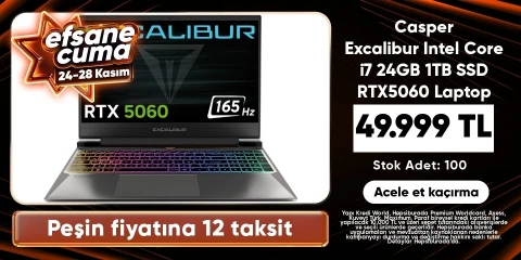 Casper Excalibur Intel Core i7 24GB 1TB SSD RTX5060 Laptop