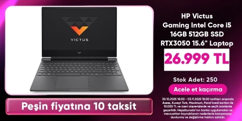 HP Victus Gaming Intel Core i5 16GB 512GB SSD RTX3050 15.6" Laptop