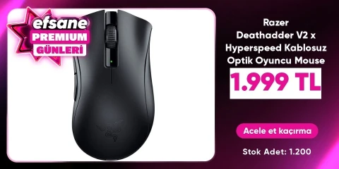 Razer Deathadder V2 x Hyperspeed Kablosuz Optik Oyuncu Mouse