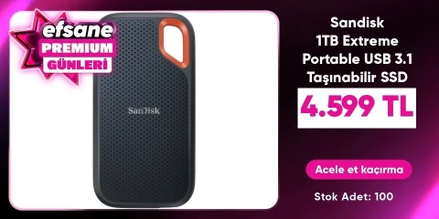 Sandisk 1TB Extreme Portable USB 3.1 Taşınabilir SSD