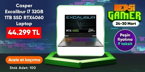Casper Excalibur i7 32GB 1TB SSD RTX4060 Laptop