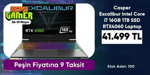Casper Excalibur Intel Core i7 16GB 1TB SSD RTX4060 Laptop