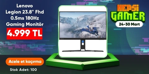Lenovo Legion 23.8" Fhd 0.5ms 180Hz Gaming Monitör
