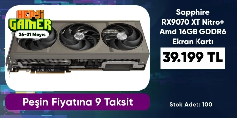 Sapphire RX9070 XT Nitro+ Amd 16GB GDDR6 Ekran Kartı