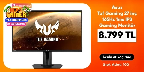 Asus Tuf Gaming 27 inç 165Hz 1ms IPS Gaming Monitör