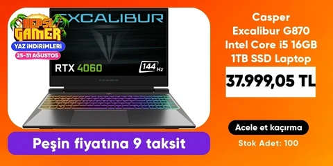 Casper Excalibur G870 Intel Core i5 16GB 1TB SSD Laptop