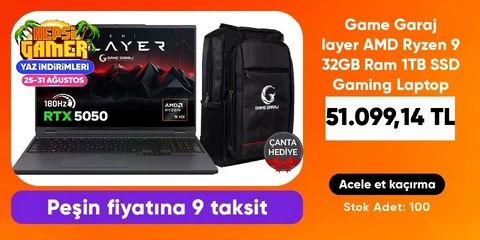 Game Garaj Slayer AMD Ryzen 9 32GB Ram 1TB SSD Gaming Laptop
