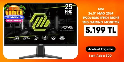 MSI 24.5" MAG 256F 1920x1080 (FHD) 180HZ 1MS GAMING MONITOR