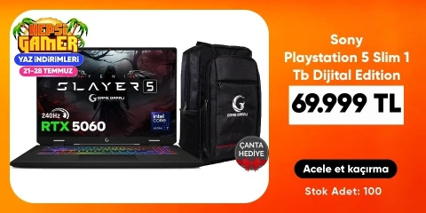 Game Garaj Slayer5  Intel Ultra 7 32GB Ram 1tb SSD RTX5060 Gaming Laptop