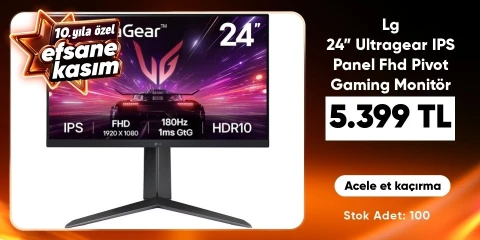 Lg 24” Ultragear IPS Panel Fhd Pivot Gaming Monitör