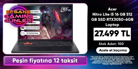 Acer Nitro Lite i5 16 GB 512 GB SSD RTX3050-6GB Laptop