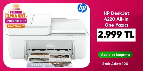 HP DeskJet 4220 All-in-One Yazıcı, Baskı, Kopyalama, Tarama, Kablosuz, Mobil faks gönderme, 54R37B