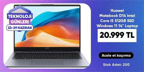 Huawei Matebook D14 Intel Core i5 512GB SSD Windows 11 14" Laptop