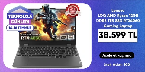 Lenovo LOQ AMD Ryzen  12GB DDR5 1TB SSD RTX4060 Gaming Laptop