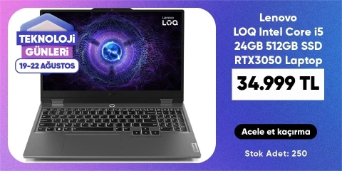 Lenovo LOQ Intel Core i5 24GB 512GB SSD RTX3050 15.6" Laptop