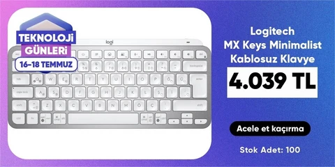 Logitech MX Keys  Minimalist Kablosuz Klavye