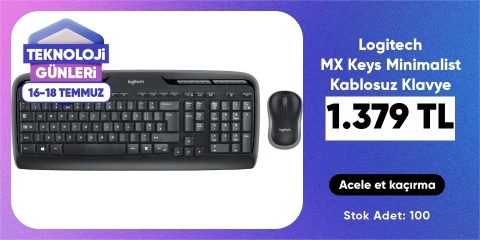 Logitech Kablosuz Klavye Mouse Seti