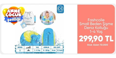 Fashcolle Small Beden Şişme Deniz Kolluğu 1-4 Yaş 