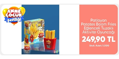 Go Toys Patlayan Patates Boom Fries Eğlenceli Tuzaklı Aktivite Oyuncağı