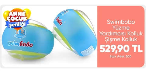Swimbobo Yüzme Yardımcısı Kolluk Şişme Kolluk Deniz Kolluğu Çocuk Kolluğu Bebek Kolluğu Kolluk Simit (S) 1 Yaş - 5 Yaş
