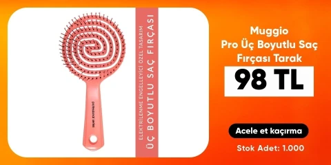 Muggio Pro Üç Boyutlu Saç Fırçası Tarak 98 TL