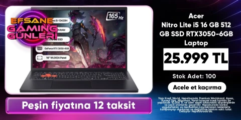 Acer Nitro Lite i5 16 GB 512 GB SSD RTX3050-6GB Laptop