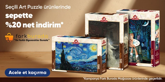 Seçili Art Puzzle ürünlerinde  sepette %20 net indirim*