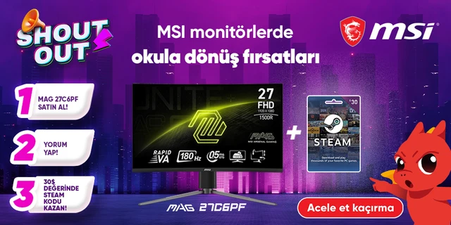 MSI monitörlerde  okula dönüş fırsatları 