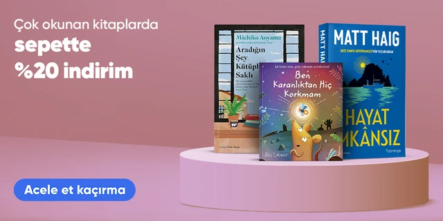 Çok okunan kitaplarda  sepette %20 indirim