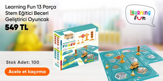 Learning Fun 13 Parça Stem Eğitici Beceri Geliştirici Mantıksal Kendin Yap Manyetik Parçalı Yol Inşa Oyunu Puzzle Oyuncak