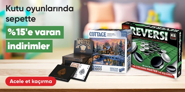 Puzzle ve Kutu Oyunlarında Sepette %15'e varan İndirim