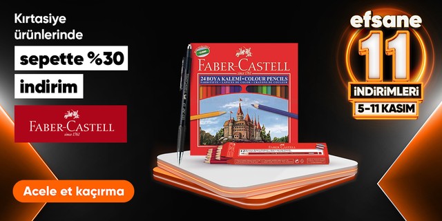 Faber-Castell kırtasiye ürünlerinde sepette %30 indirim!