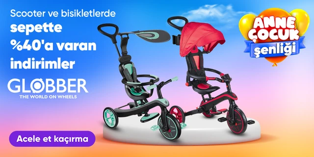 Globber Markalı Scooter ve Bisikletlerde Sepette %40'a Varan İndirim